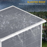 DWVO 5x3 FT Outdoor Storage Shed with Reinforced Floor, All-Weather Resin Storage Shed with Lockable Door & Window, Waterproof Plastic Tool Storage for Garden, Backyard, Patio, Lawn DWVO