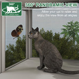 ketive Cat Catio, Expandable Window Box Enclosure for Indoor Cats, Comfortable Wooden Small Pet Perch House Hammock, All-Weather, Keep Bugs Insects Out ketive