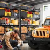 Heavy Duty 78" H Garage Shelving - 5 Tier Metal Shelves, 3000LBS Capacity, Adjustable, Industrial Storage Rack, Black, 48" W x 18" D x 78" H PRESTELION