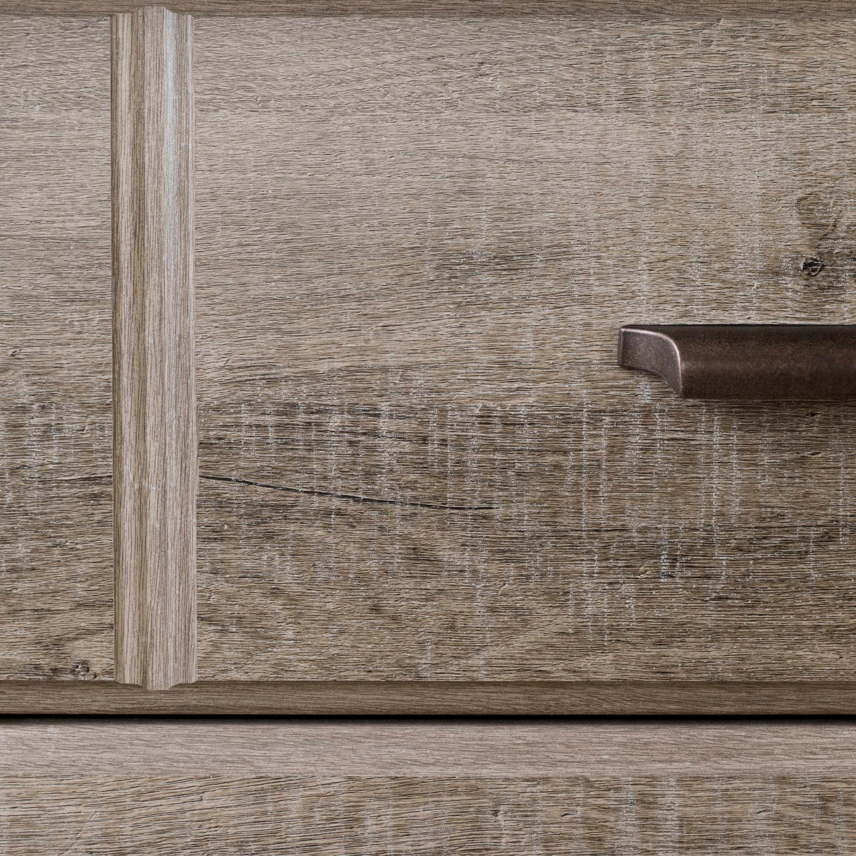 South Shore Versa Collection 8-Drawer Double Dresser, Weathered Oak with Antique Handles South Shore