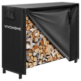 VIVOHOME 4ft Heavy Duty Indoor Outdoor Firewood Storage Log Rack and Cover Combo Set with Zipper VIVOHOME