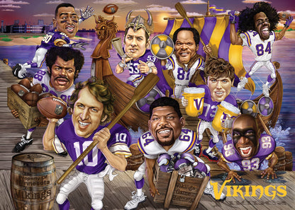 MasterPieces 500 Piece Sports Jigsaw Puzzle for Adults - NFL Minnesota Vikings All-Time Greats - 15x21