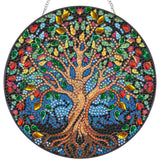 SKRYUIE Hanging Diamond Art Kits for Adults Tree, DIY Window Pendant Diamond Painting Kit Sun Catcher, Special Shaped Crystal Acrylic Double Sided, Porch Outdoor Garden Ornament 7.64 x 7.64 Inch SKRYUIE
