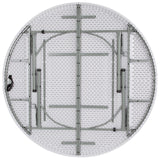 Flash Furniture Stonewall 6' Round Plastic Folding Event Table with Carrying Handle, Bi-Fold Portable Banquet Table for Indoor/Outdoor Events, White Flash Furniture