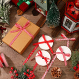 HunnmingRe 60 Yards 3/8" Christmas Ribbon for Crafts Red and White Thin Grosgrain Ribbon Christmas Ribbon for Gift Wrapping DIY Holiday Xmas Decorations Hair Bow Festival Holiday Party HunnmingRe