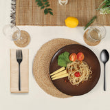 Eco Crave Jute Round Woven Placemats Set of 6, Natural 13 Inch Boho Farmhouse Rustic Hand Woven Place mat for Dining Table Decor, Wicker Chargers Heat Resistant Easy to Clean and Non-Slip Placemat Eco Crave