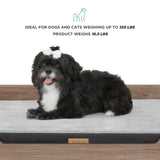 TailZzz Wooden Dog Bed and Dog Couch with Water-Resistant Mattress, Small to Medium Elevated Pet Bed with Calming Mattress, Greenguard Gold Certified, Dog Beds & Furniture, Milo, Walnut TailZzz