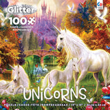 Ceaco - Unicorns Glitter - The Castle Unicorns- 100 Piece Jigsaw Puzzle Ceaco