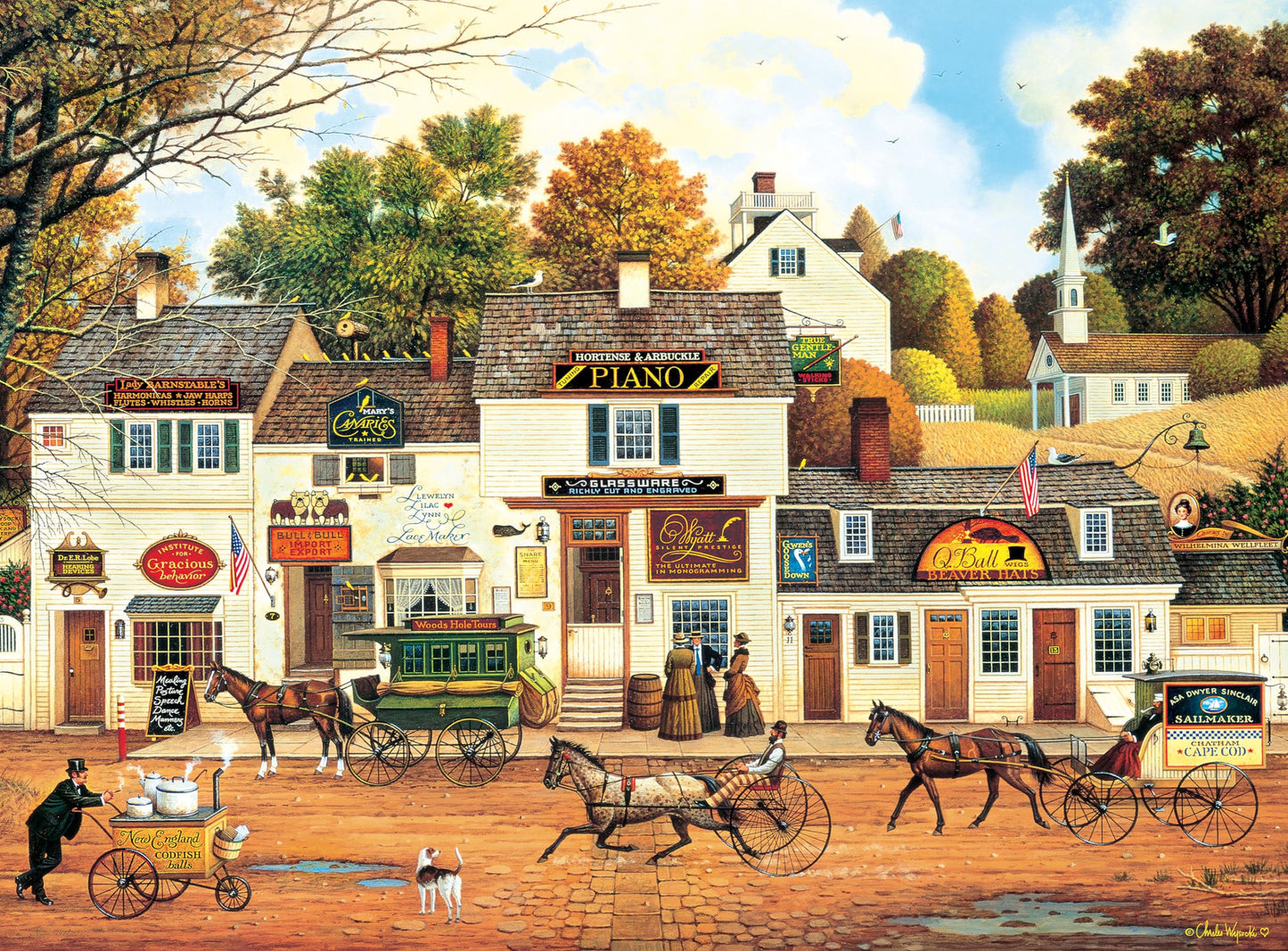 Buffalo Games - Charles Wysocki - Charles Wysocki - Olde Cape Cod - 1000 Piece Jigsaw Puzzle for Adults -Challenging Puzzle Perfect for Game Nights - Finished Size is 26.75 x 19.75