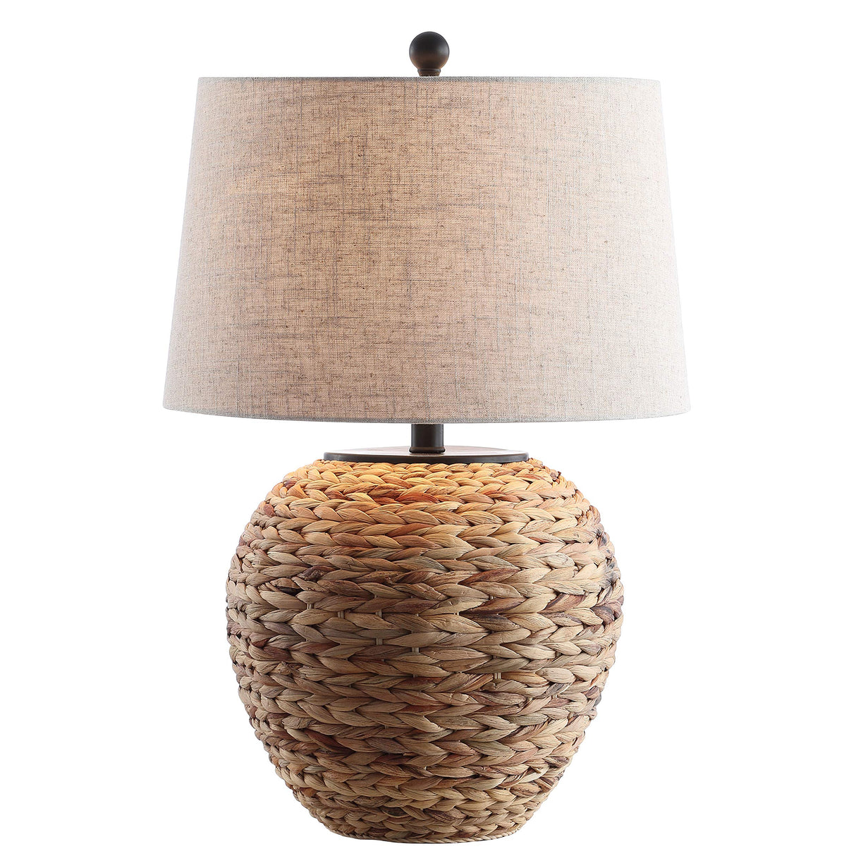 JONATHAN Y JYL6501A Alaro 24.5" Banana Leaf Basket LED Table Lamp Coastal Cottage Industrial Bedside Desk Nightstand for Bedroom Living Room Office College Bookcase LED Bulb Included, Natural JONATHAN Y