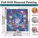 AREOPNMG 5D Flowers Diamond Painting Kits for Adults Beginners,DIY Forest Landscape Diamond Art,Full Round Drill Diamond Dot Gem Art Kits, Home Wall Decor 16x16 Inch AREOPNMG