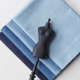 50 × 35cm Pre-Cut Lightweight Thin Denim Cotton Fabric, Doll Clothes Fabric, for Doll Jeans Dresses Jackets, Sewing Supplies, in 4 Colors, Pre-Cut to 19.68 × 13.77 inches Peachcor