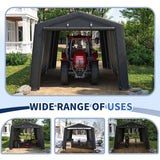VONZOY Carport 10'×15' Heavy Duty,Car Canopy Portable Garage with Roll-up Zipper Door,Thick Shelter Storage Canopy Tent with All-Steel Metal Frame,Sunshade,Waterproof,for Car,Truck,SUV VONZOY