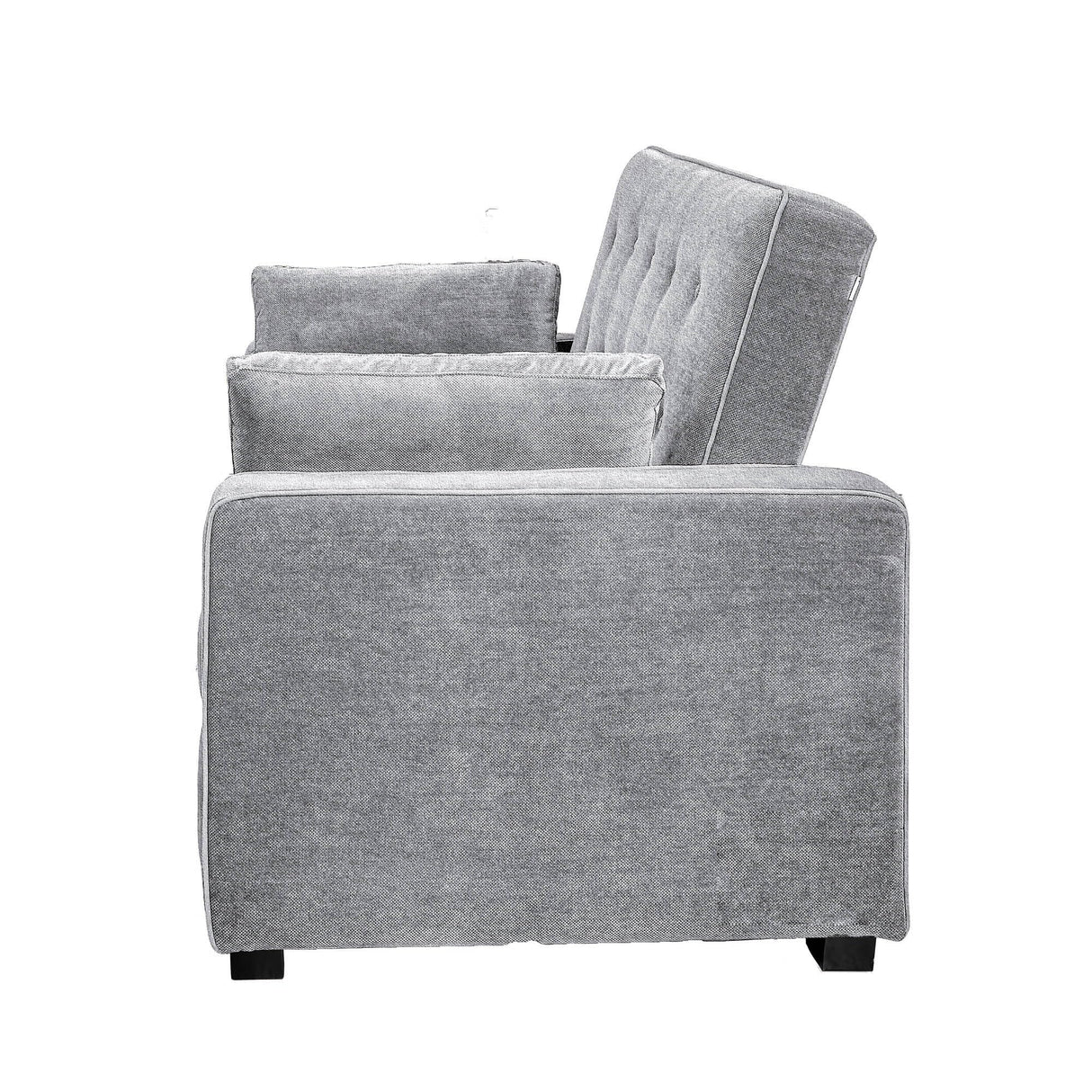 Lifestyle Solutions Ainsley Full Size Convertible Loveseat, Light Grey Serta
