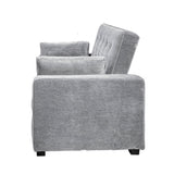 Lifestyle Solutions Ainsley Full Size Convertible Loveseat, Light Grey Serta