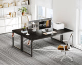 Coleshome 71 Inch Computer Desk, Modern Simple Style Desk for Home Office, Study Student Writing Desk, Black Coleshome