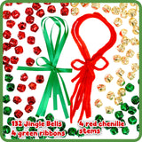 READY 2 LEARN Christmas Crafts | Create Your Own Jingle Bell Wreath Ornaments | Set of 4 | DIY Ornaments for Kids | Christmas Tree Decoration | All Materials Included READY 2 LEARN