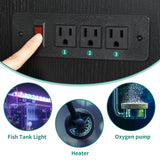 DWVO Heavy Duty Metal Aquarium Stand with Power Outlets, Cabinet for Fish Tank Accessories Storage - Suitable for 40-50 Gallon Fish Tank Stand, Turtle Tank, Reptile Terrarium, 660LBS Capacity, Black DWVO