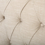 CHRISTOPHER KNIGHT HOME GDF Studio Elizabeth Tufted Fabric Recliner, Vintage Reclining Reading Armchair, Light Beige GDFStudio