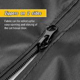 Kingling Outdoor Cat House Cover 25 Inch，Waterproof Catio Covers for 4 Tier Catio Outdoor Cat Enclosure with Wheels Weatherproof Cat Houses Cover for Outsides- 25" L x 25" W x 62" H(Black) Kingling