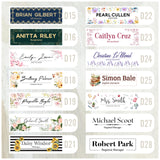 Acrylic Desk Name Plate Personalized with Wooden Base - 28 Backgrounds - Custom Name Plate for Desk, Office Decor, Teacher Appreciation Gifts Brd Gifts