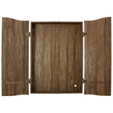 DMI Sports MI Sports Brown CricketPro Dartboard Cabinet | Designed for Arachnid 15.5” CricketPro 900, 800, 750, 650 Electronic Dartboards | Does Not Include Dartboard DMI Sports