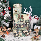 Vnaaem Watercolor Christmas Wrapping Paper 6 Style Reindeer Santa Forest and Flower Holiday Style Gift Wrap for Winter Party Vacation Baby Shower - 20 X 28 Inches 6 Folded Sheets Vnaaem