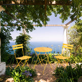 Grand patio 3-Piece Bistro Set Folding Outdoor Furniture Sets with Premium Steel Frame Portable Design for Bistro & Balcony, Yellow Grand patio