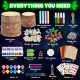 Crincy Kids Wooden Painting Kit, Glow in The Dark Paint Kit, Arts and Crafts Birthday Party Gifts for Kids Ages 8-12, Creative Art & Craft Activity Kits Toys for Boys Girls 6 7 8 9 10 12 Year Old Crincy