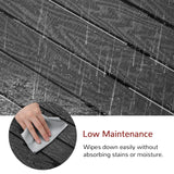 Stoog Outdoor Bench, 2-Person Patio Backless Bench, All-Weather HIPS Garden Bench, Never Rot or Fade, for Backyard, Porch, Patio, Deck, and Entryway, Black Stoog