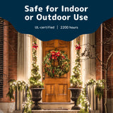 PREXTEX 50 Count Clear Christmas Tree Lights with Green Wire - 10 ft Warm White Twinkle Lights for Indoor or Outdoor Use - Holiday Fairy String Lights for Christmas Trees, Patios, and More PREXTEX