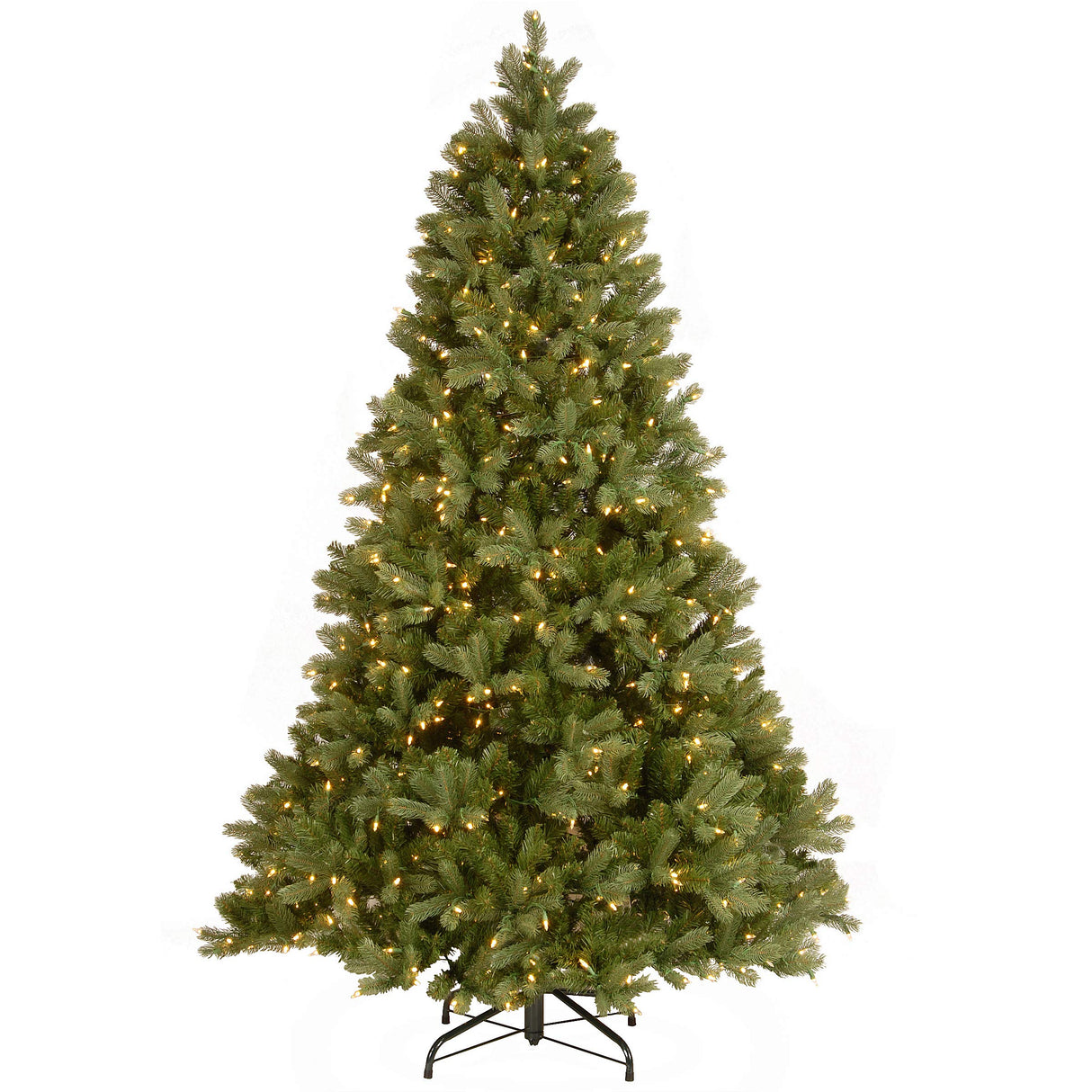 National Tree Company Pre-Lit 'Feel Real' Artificial Full Downswept Christmas Tree, Green, Douglas Fir, Dual Color LED Lights, Includes PowerConnect and Stand, 7.5 Feet National Tree Company