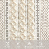 INK+IVY Boho Curtains for Bedroom & Living Room, 100% Cotton Tufted Chenille Stripe Modern Farmhouse Curtains, Light Filtering Drapes, 50" x 95", Ivory INK+IVY