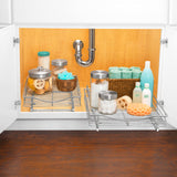 LYNK PROFESSIONAL® Pull Out Cabinet Organizer, 14" x 18" Slide Out Drawers for Kitchen Cabinets - Sliding Pull-Out Pantry Shelves – Home Shelf Organizers - Lifetime Ltd. Warranty, Chrome LYNK PROFESSIONAL