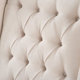 Push Back Single Recliner Chair,27" W Dual Function Foot System,Manual Wing Chair for Office, Den, Living Room, Bedroom, and Guest Room (Fabric, Beige) Fulocseny