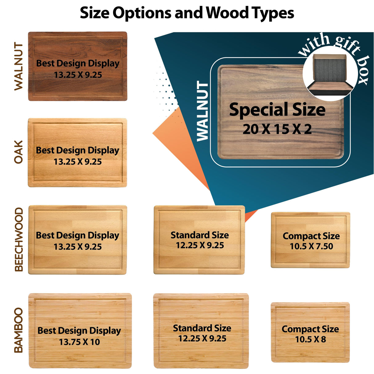 Personalized Wood Cutting Boards, 9 Designs, Custom Engraved Gifts Chopping Block, Couple Gift for Wedding, Anniversary, Bridal Shower, Engagement, House Warming Gifts New Home, Gifts for Mom - Dad Kenzal Customized