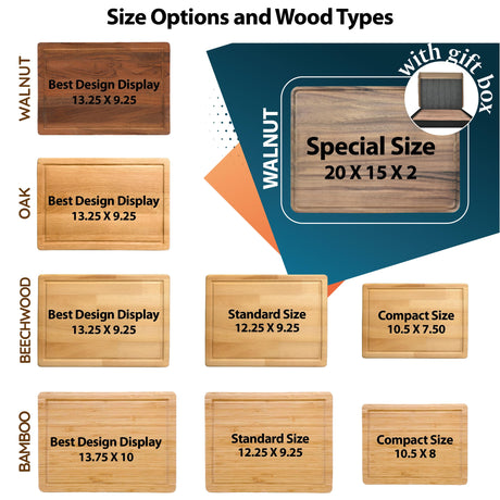 Personalized Wood Cutting Boards, 9 Designs, Custom Engraved Gifts Chopping Block, Couple Gift for Wedding, Anniversary, Bridal Shower, Engagement, House Warming Gifts New Home, Gifts for Mom - Dad Kenzal Customized