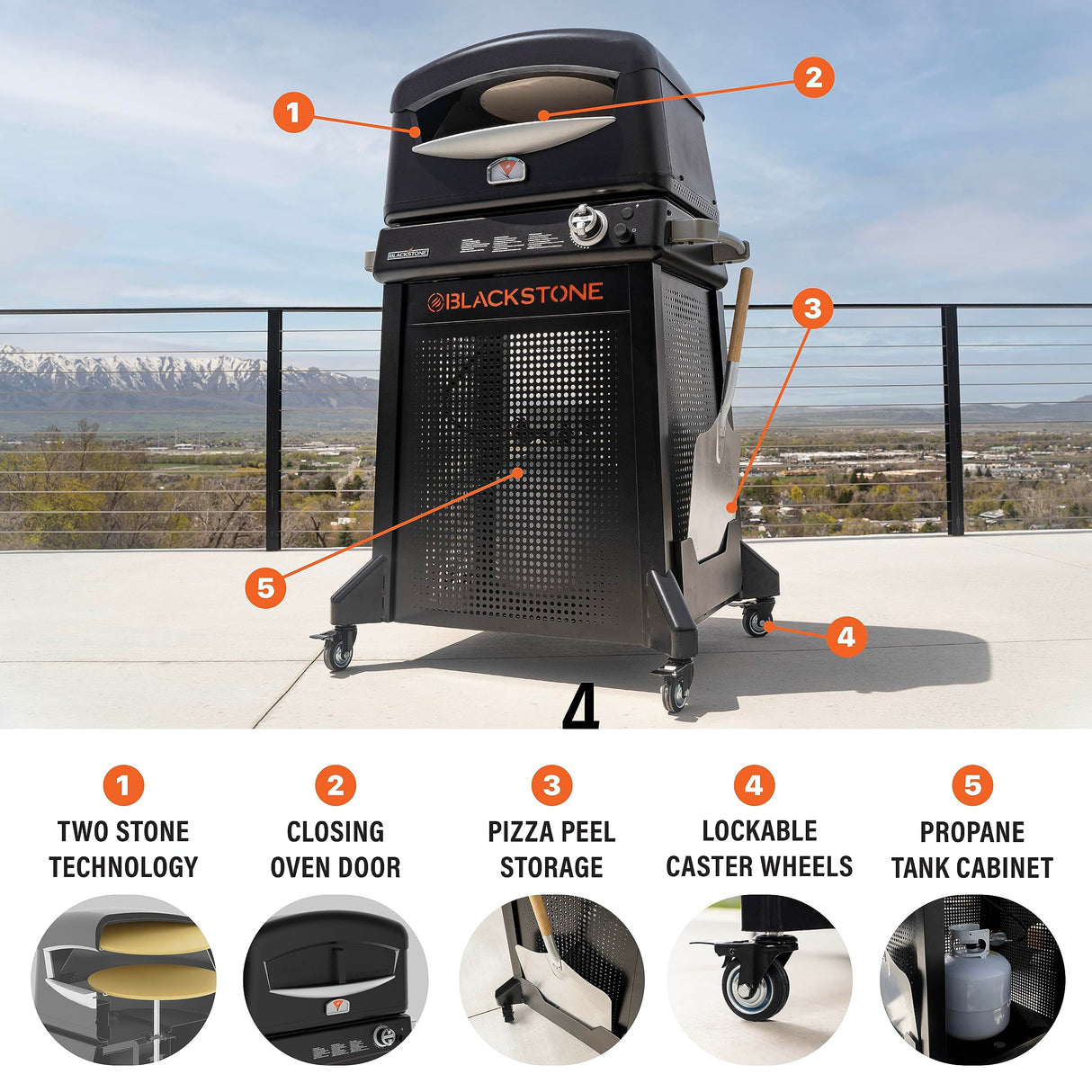 Blackstone 6825 Pizza Oven, Black Blackstone