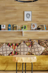 W&S 10pack Peel and Stick Real Wood Planks for Wall, Stick On Faux Teak Wood Panels for Bedroom,Living Room,RV, Adhesive Wooden Paneling for Interior Accent Wall, Self Stick Shiplap Boards (12.4Sq.Ft) W&S WOOD & STONE