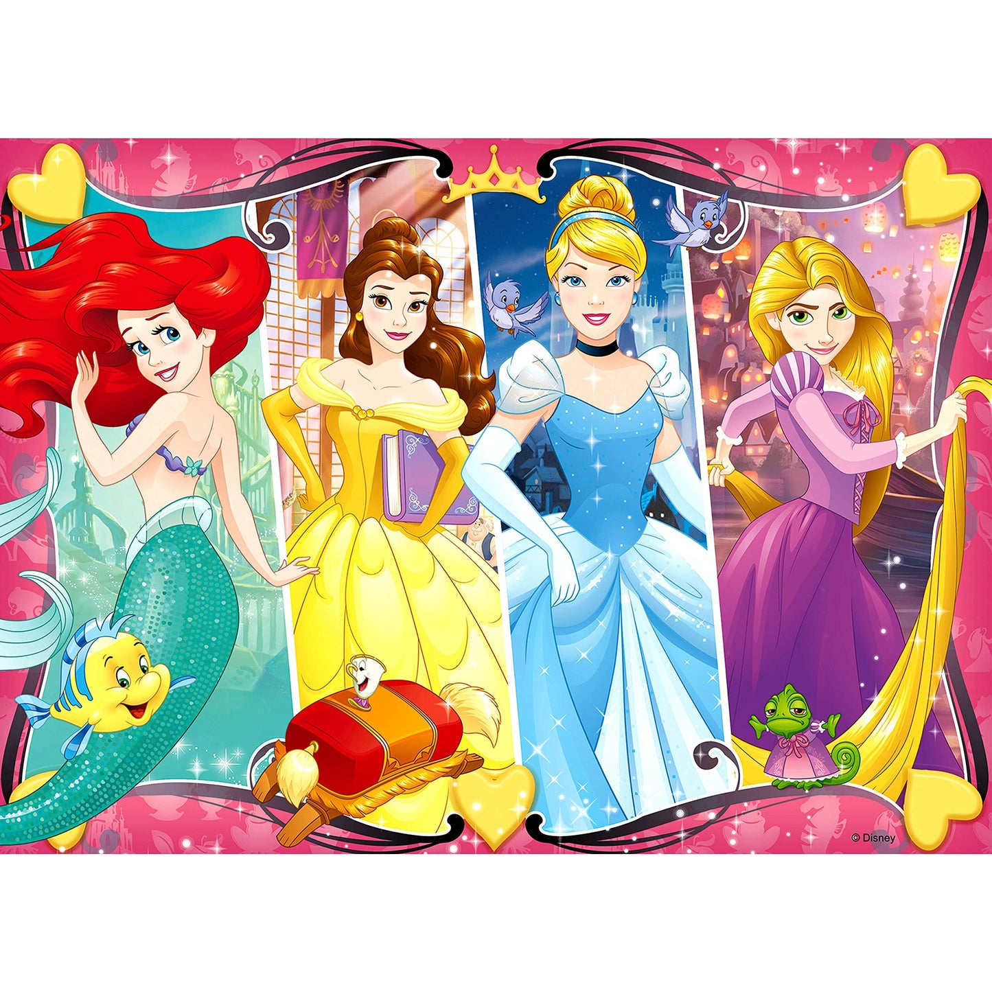 Ravensburger Disney Princess Heartsong Glitter Jigsaw Puzzle - Unique 60 Piece Puzzle for Children | Anti-Glare Surface | Skill Development Toy | Perfect Christmas or Birthday Gift