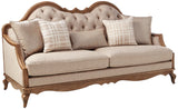 ACME Chelmsford Sofa w/5 Pillows - 56050 - Beige Fabric & Antique Taupe Acme