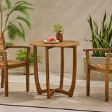 Christopher Knight Home Carina Accent Round Table, Teak Finish Brown Christopher Knight Home