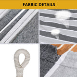 ROOITY Double Hammock Brazilian Hammocks with Portable Carrying Bag,Soft Woven Fabric, Up to 450 Lbs Hanging for Patio,Trees,Garden,Backyard,Porch,Outdoor and Indoor XXX-Large Grey&White Stripe ROOITY