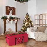 Elf Stor Red Rolling Christmas Tree Storage Bag, (L) 59" x (W) 21.75" x (H) 24.5" Elf Stor