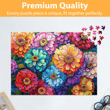 500 Piece Puzzle for Adults Puzzle Flowers, Recycled Cardboar Jigsaw Puzzles 500 Pieces Children Elderly, Family Activity Game Great Gift for Mom Dad Friend Difficult Puzzles Size 20.5 x 15 inches Biarek