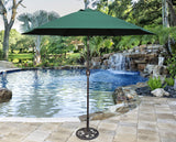 TropiShade 9 ft Bronze Aluminum Polyester Market Umbrella with Green Polyester Cover (Base not included) Tropishade