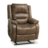 Signature Design by Ashley Yandel Faux Leather Electric Power Lift Recliner for Elderly, Brown Signature Design by Ashley