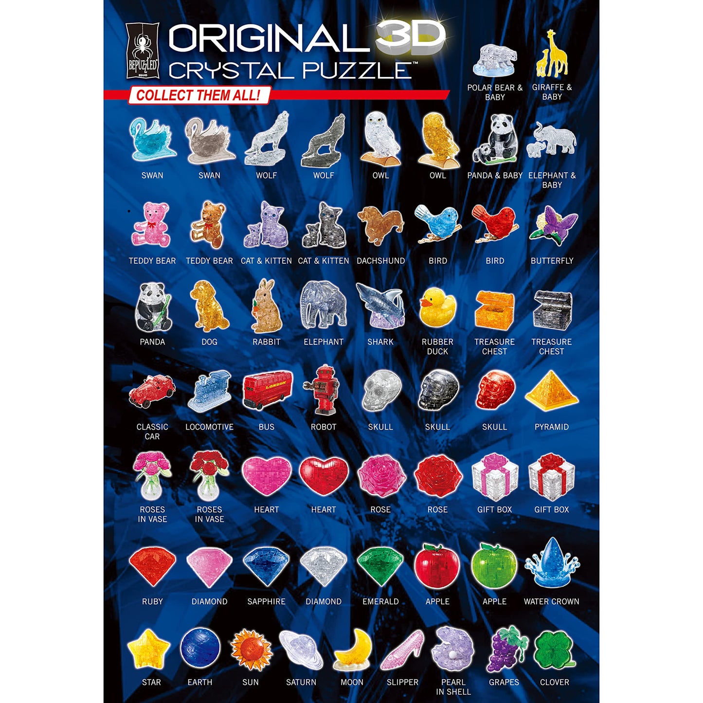 BePuzzled | Owl Original 3D Crystal Puzzle, Ages 12 and Up, Owl, Clear