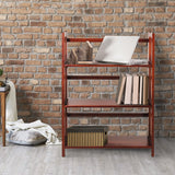Casual Home 3-Shelf Folding Stackable Bookcase (27.5" Wide)-Walnut Casual Home