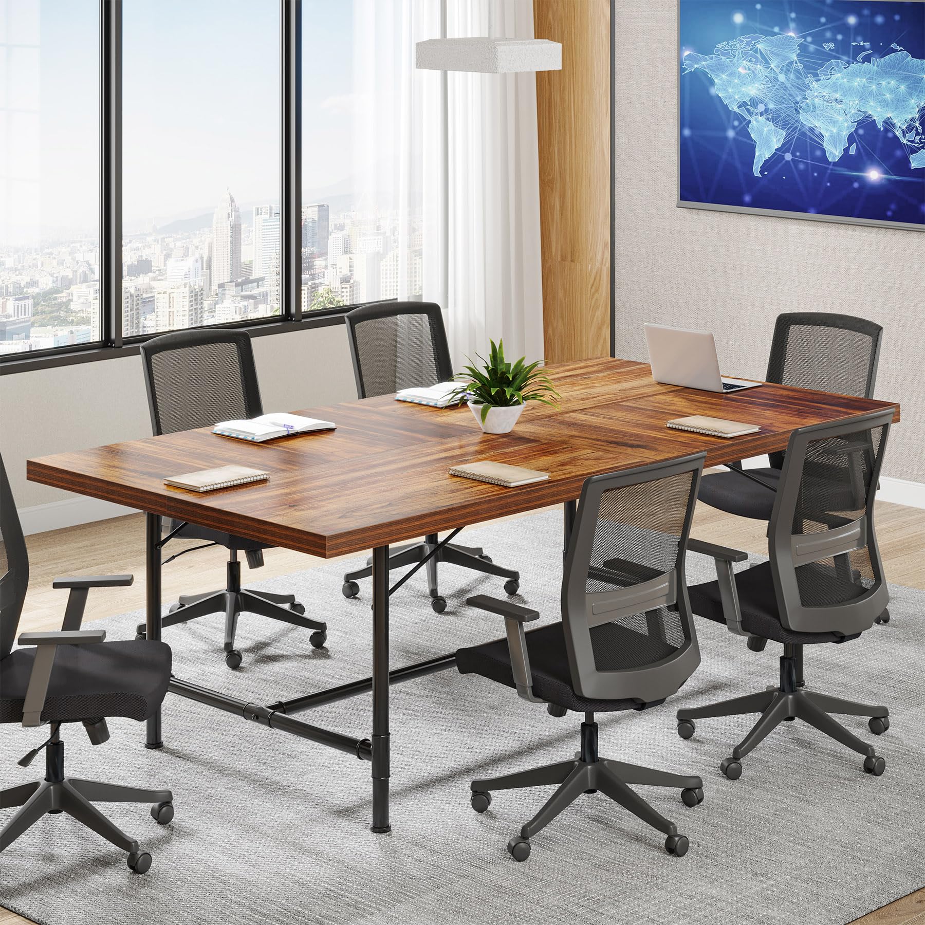 LITTLE TREE 6FT Conference Table, Rectangle 70.8" W x 35.4" D Meeting Table, Seminar Table for Office Conference Room - WoodArtSupply